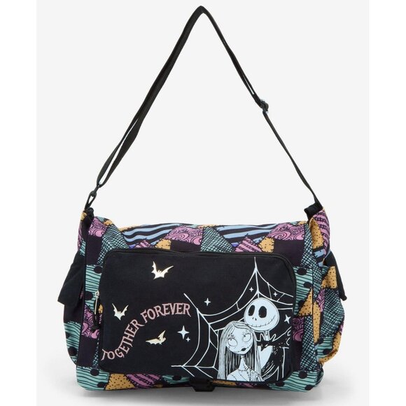 The Nightmare Before Christmas Jack & Sally Messenger Bag NEW - Picture 1 of 7